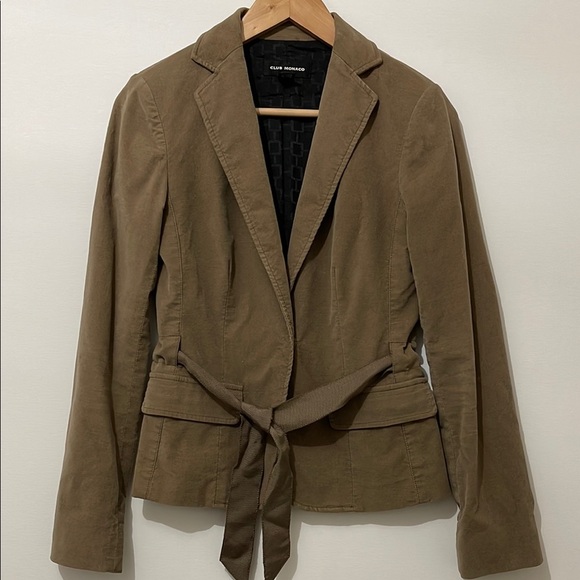 Club Monaco Women's Brown Velvet Blazer Jacket Size 0 - Picture 4 of 8